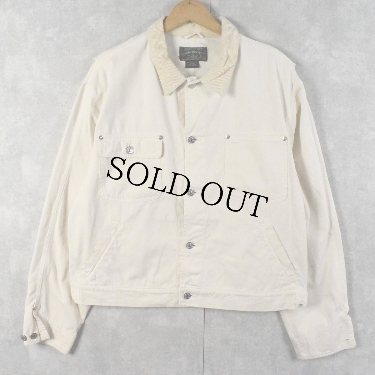 画像1: 80〜90's POLO COUNTRY Ralph Lauren ホワイトデニムジャケット L (1)