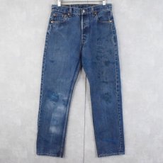 画像1: 2000's Levi's 501 ハンドペイント デニムパンツ W30 (1)