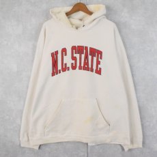 画像1: 90's USA製 "N.C. STATE" プリントスウェットフーディー XXL (1)