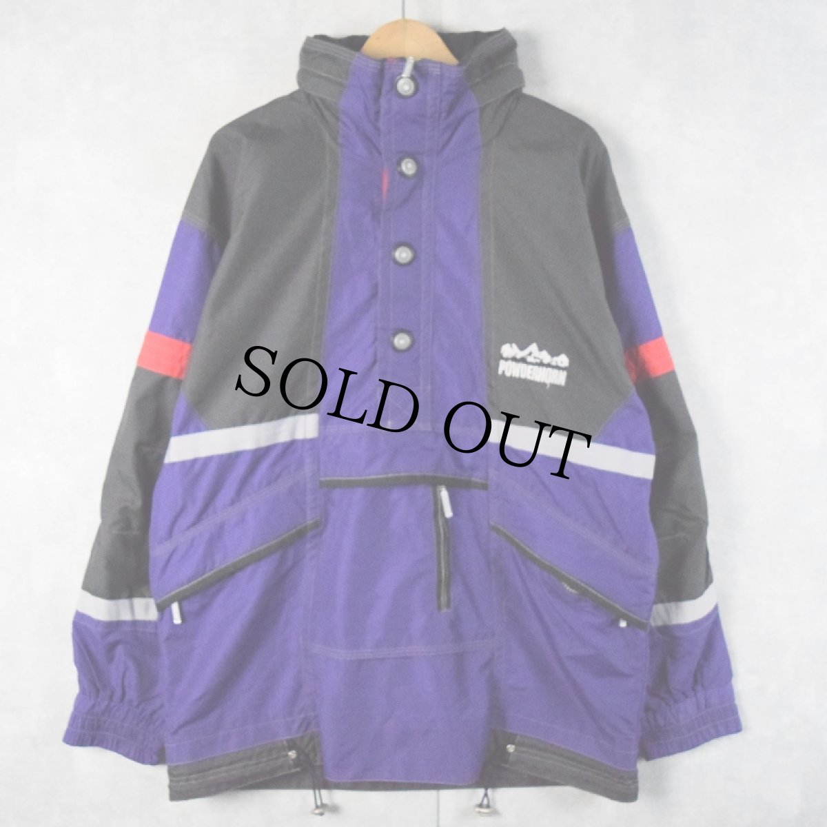 画像1: 【SALE】 POWDERHORN ナイロンアノラックパーカー M (1)