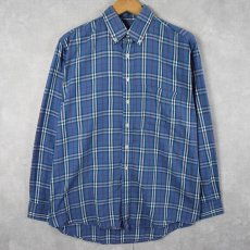 画像1: BURBERRY LONDON バーバリーチェック柄 ボタンダウンシャツ M (1)