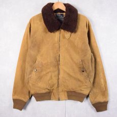 画像1: 90's POLO Ralph Lauren USA製 "B-15 TYPE" 襟ボア オイルドジャケット M (1)