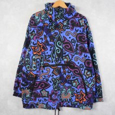 画像1: Entrant SUPERSOFT Fabric アート柄 ナイロンアノラックパーカー M (1)