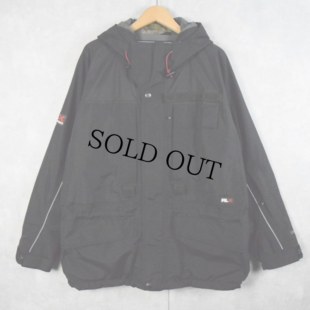 画像1: 90's POLO SPORT Ralph Lauren "RLX" GORE-TEX スキージャケット BLACK M (1)