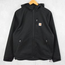 画像1: Carhartt ロゴワッペン ナイロンジップパーカー M (1)