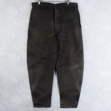 画像1: VINTAGE EURO ブラックモールスキンパンツ SIZE44 (1)