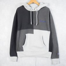 画像1: Champion REVERSE WEAVE "LIFE SWEAT" パネル切り替えスウェットフーディ M (1)