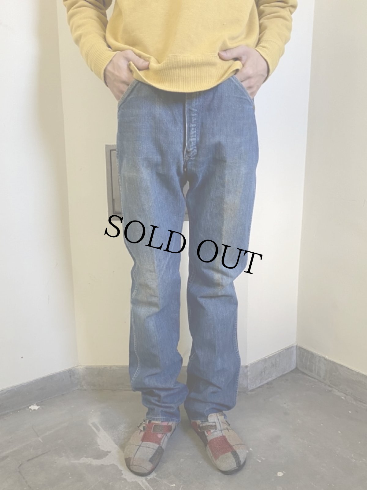 画像2: 50's Wrangler 11MWZ 縦ベル デニムパンツ W33 (2)