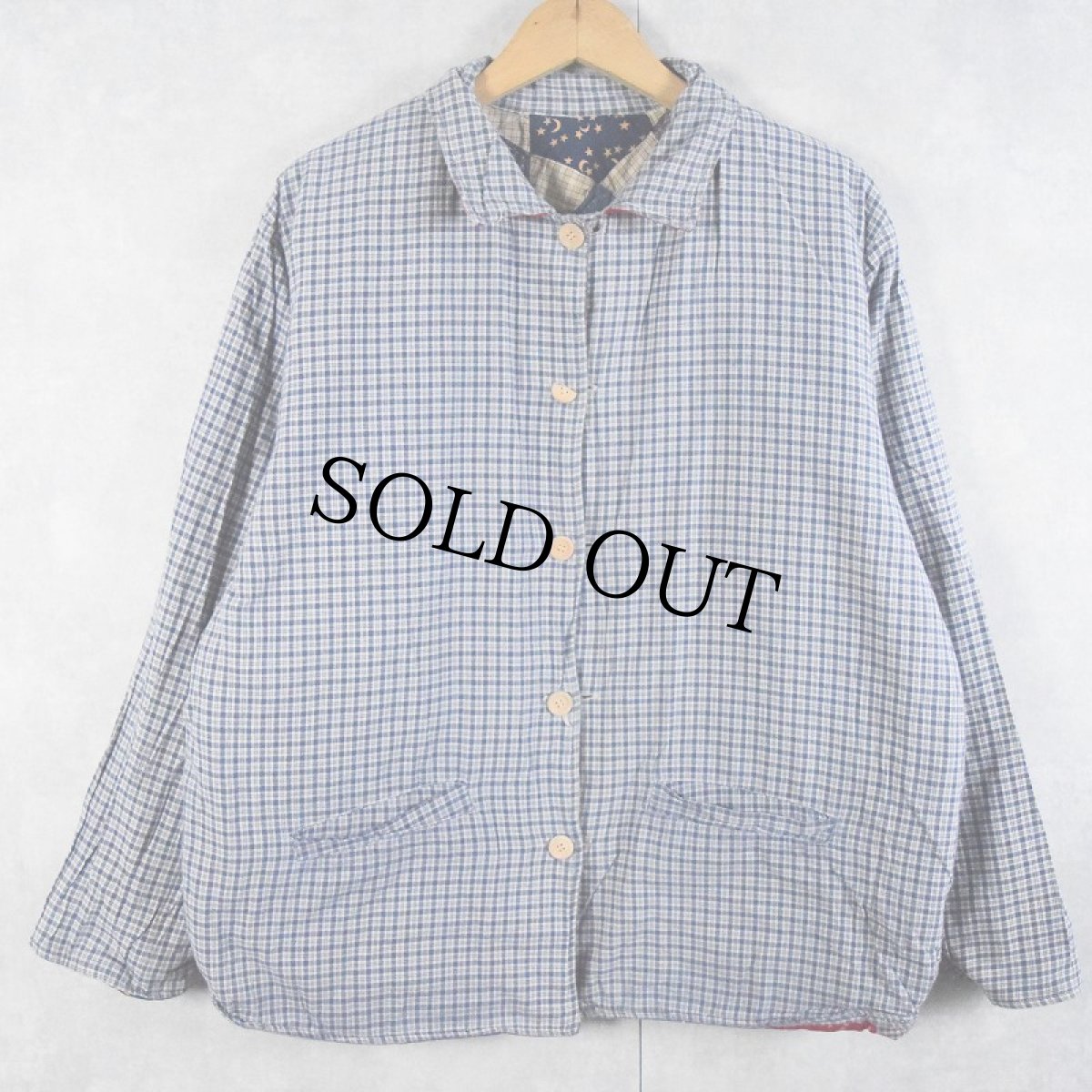 画像2: パッチワーク×チェック柄 リバーシブルジャケット (2)