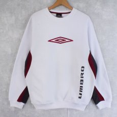 画像1: 2000's UMBRO ロゴ刺繍 切り替えデザインスウェット L (1)