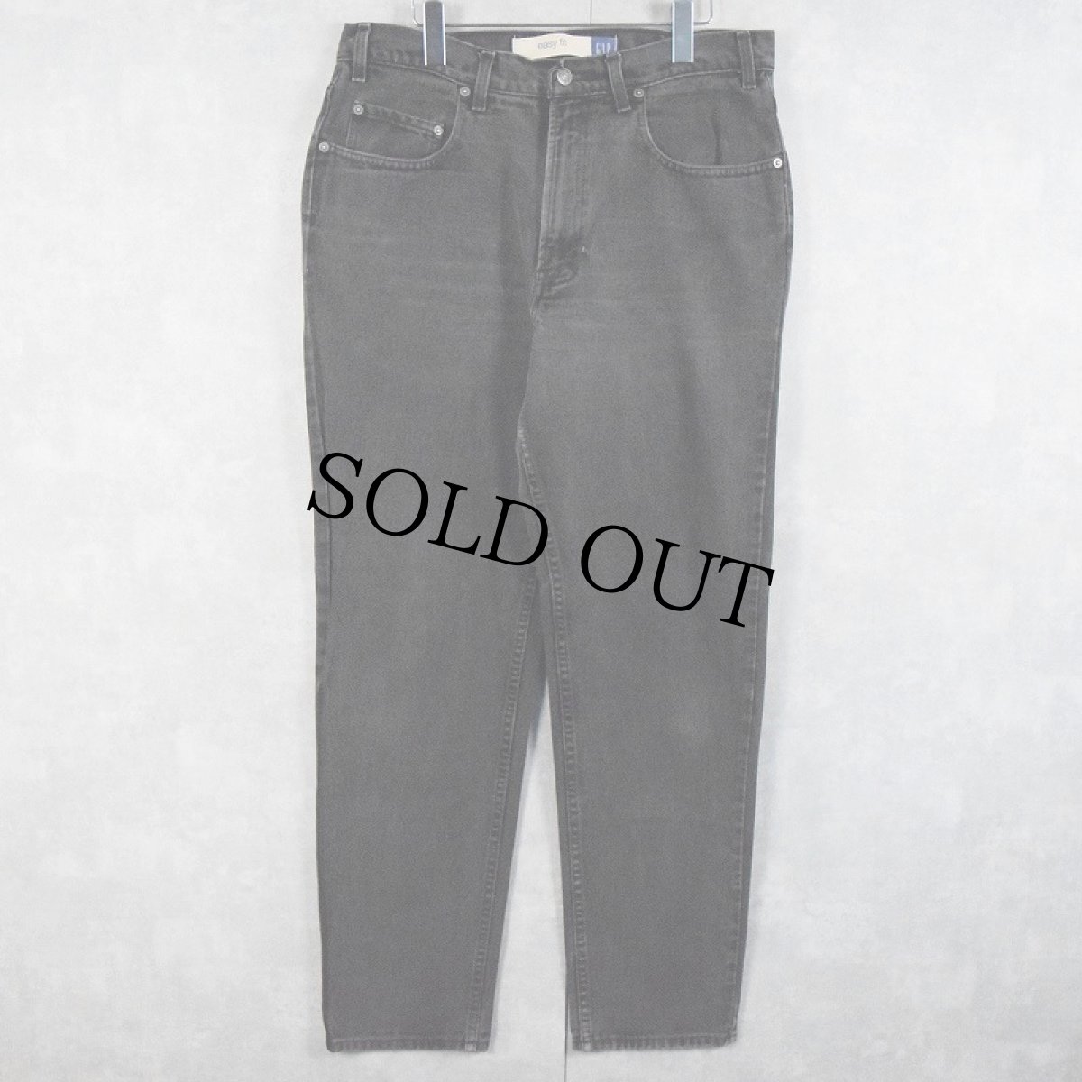 画像1: 90'〜 GAP BLUE JEANS "EASY FIT" ブラックデニムパンツ W32 (1)
