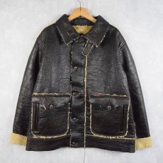 画像1: Marlboro Classics ボアライナー フェイクレザージャケット XL (1)