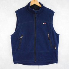 画像1: RLX POLO SPORT Ralph Lauren USA製 "POLARTEC" フリースベスト NAVY L (1)