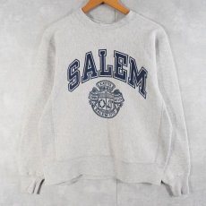 画像1: 90's USA製 REVERSE WEAVE TYPE "SALEM" プリントスウェット M (1)