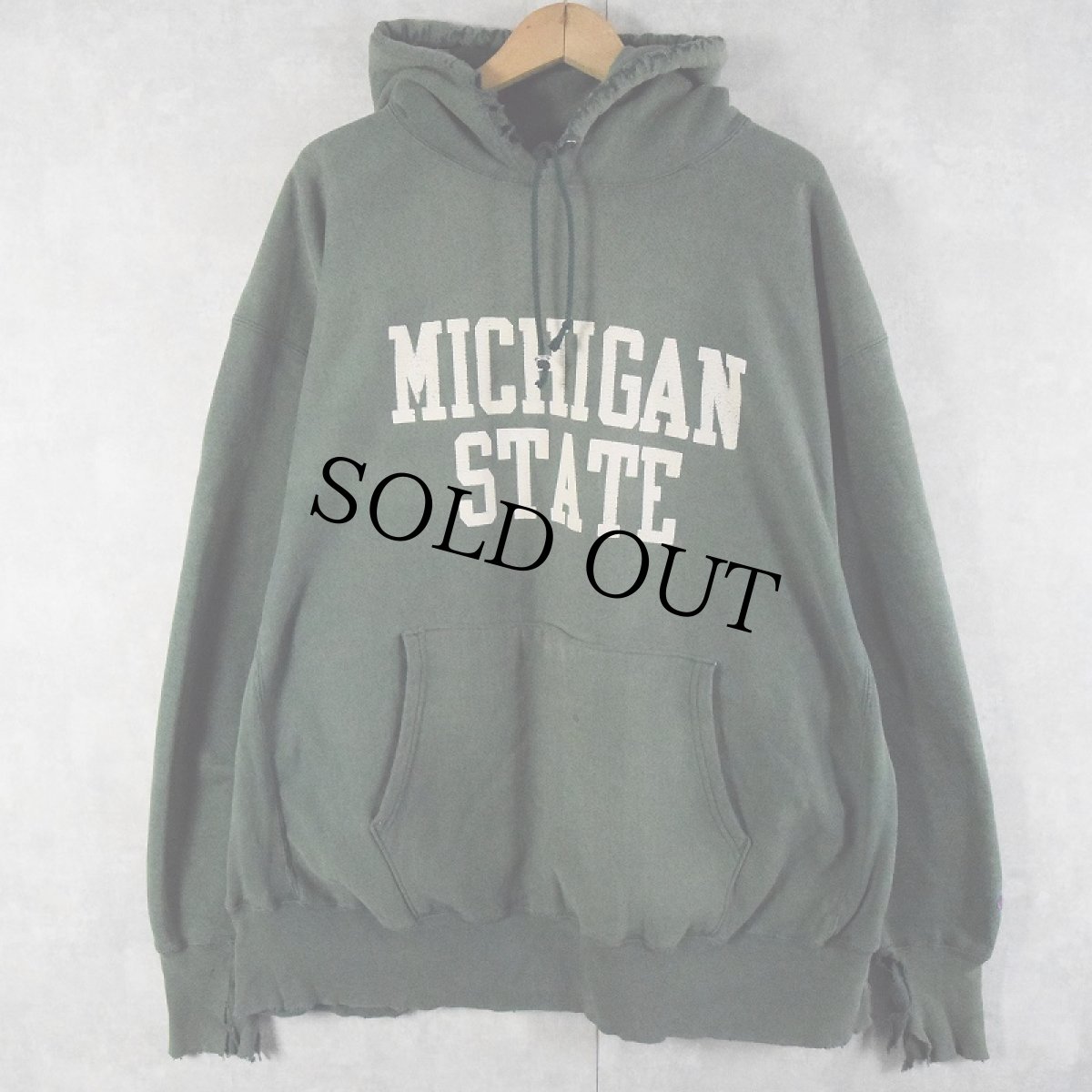 画像1: Champion REVERSE WEAVE "MICHIGAN STATE" スウェットフーディー XXL (1)