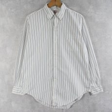 画像1: 90's BROOKS BROTHERS USA製 ストライプ柄 コットンボタンダウンシャツ SIZE16-4 (1)