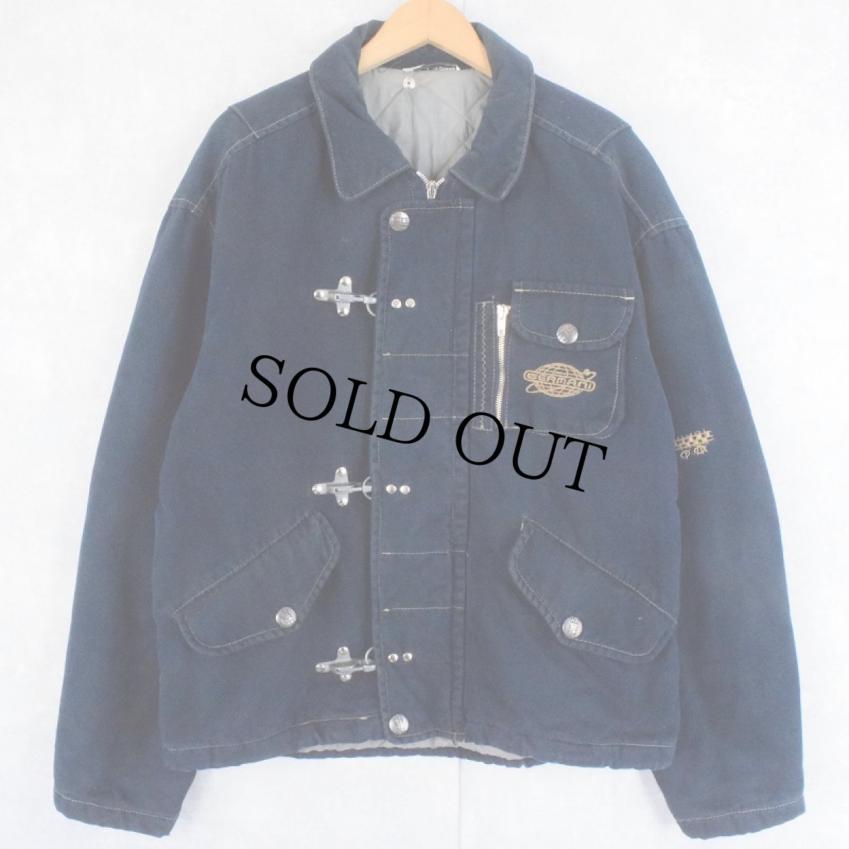 画像1: GERMANI ITALY製 ファイヤーマンジャケット NAVY L (1)