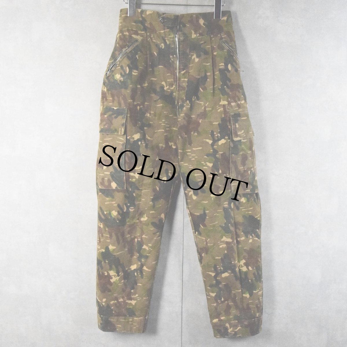 画像2: 40〜50's チェコ軍 アメーバカモタイプ リバーシブルトラウザーズ W30 (2)