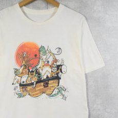 画像1: ジブリ 映画キャラクタープリントTシャツ M (1)