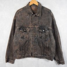 画像1: 80's Levi's 70507-0281 USA製 後染め デニムジャケット BROWN L (1)