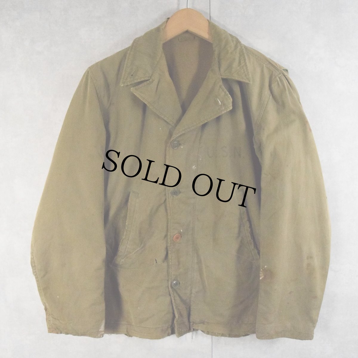 画像1: 【SALE】 40's U.S.NAVY N-4 デッキジャケット (1)