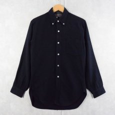 画像1: 50's PENDLETON ボタンダウンウールシャツ NAVY S (1)