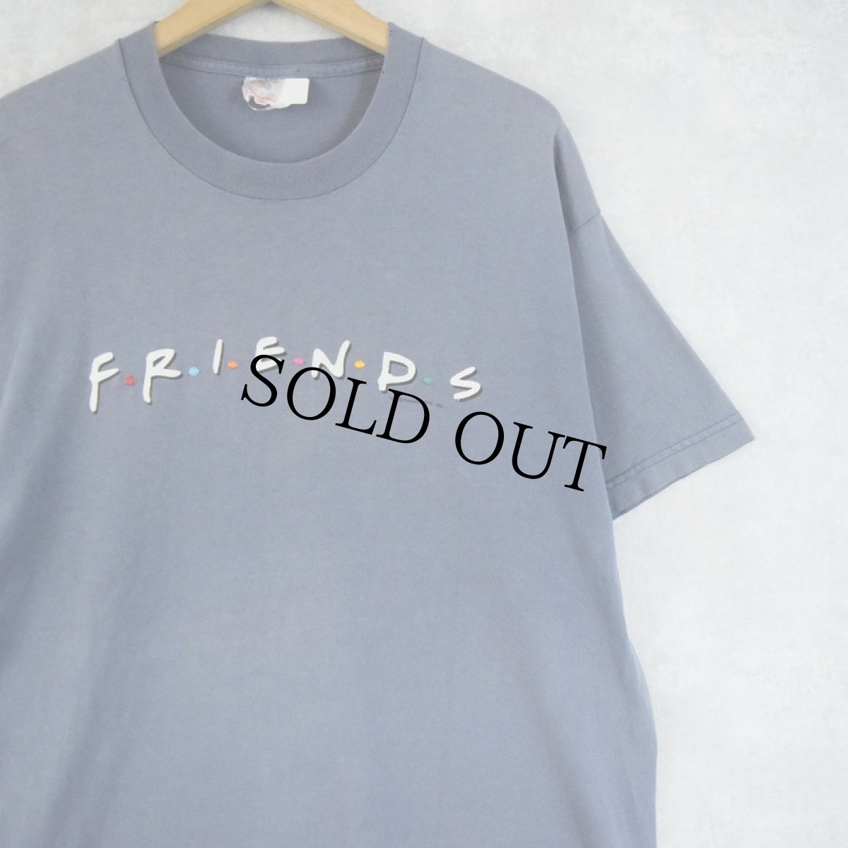 画像1: 90's F・R・I・E・N・D・S USA製 ロゴ刺繍 テレビドラマプリントTシャツ L (1)