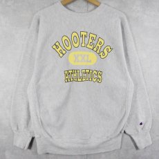 画像1: 90's Champion REVERSE WEAVE "HOOTERS ATHLETICS" プリントスウェット XL (1)