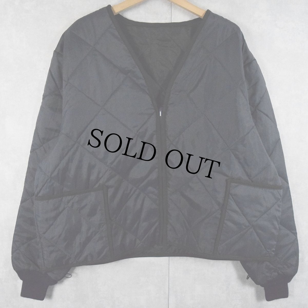 画像1: 中綿入り キルティングライナージャケット NAVY XXL (1)