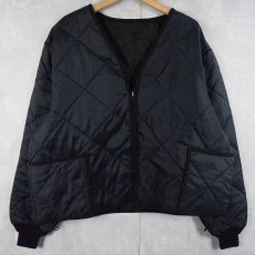 画像1: 中綿入り キルティングライナージャケット NAVY XXL (1)