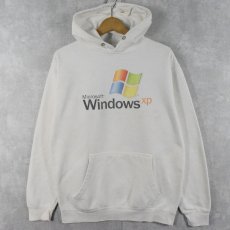 画像1: Windows コンピューター企業 ロゴプリントスウェットフーディー (1)