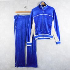 画像1: 80's Levi's USA製 "LA OLYMPIC" ベロアジップジャージ&パンツ SETUP (1)