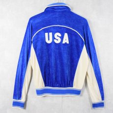 画像2: 80's Levi's USA製 "LA OLYMPIC" ベロアジップジャージ&パンツ SETUP (2)