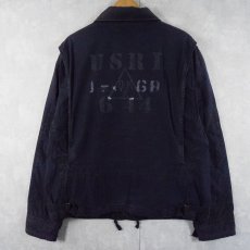 画像2: POLO Ralph Lauren "USN A-2 TYPE" ステンシル入り デッキジャケット XL (2)