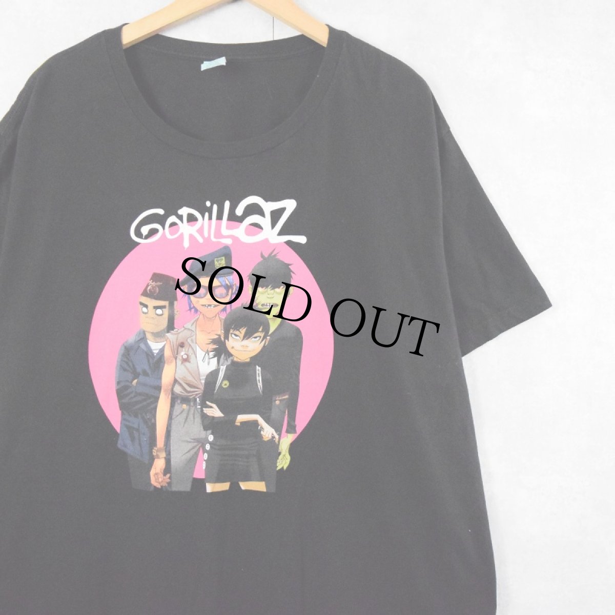 画像1: 2000's GORILLAZ ロックバンドTシャツ BLACK XXL (1)