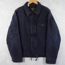 画像1: POLO Ralph Lauren "USN A-2 TYPE" ステンシル入り デッキジャケット XL (1)