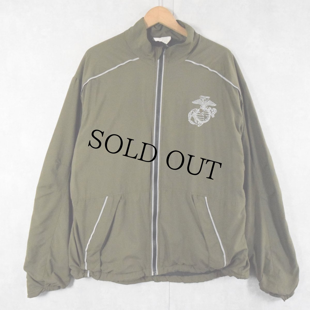 画像2: 2000's NEW BALANCE "USMC" USA製 ランニングジャケット MEDIUM-SHORT (2)