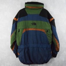 画像2: 90's THE NORTH FACE "GORE-TEX" マルチカラー ナイロンスキージャケット L (2)