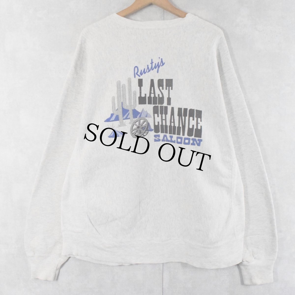 画像2: 90's Lee USA製 REVERE WEAVE TYPE "LAST CHANCE SALOON" プリントスウェット XL (2)