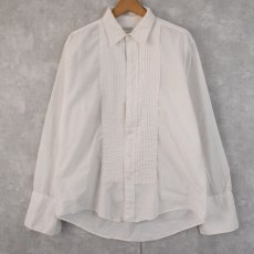画像1: 90's Christian Dior USA製 ダブルカフス プリーツデザインドレスシャツ SIZE16 1/2 (1)