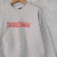 画像1: 90's Lee REVERSE WEAVE TYPE "Krispy Kreme" ドーナツショップ刺繍スウェット XL (1)