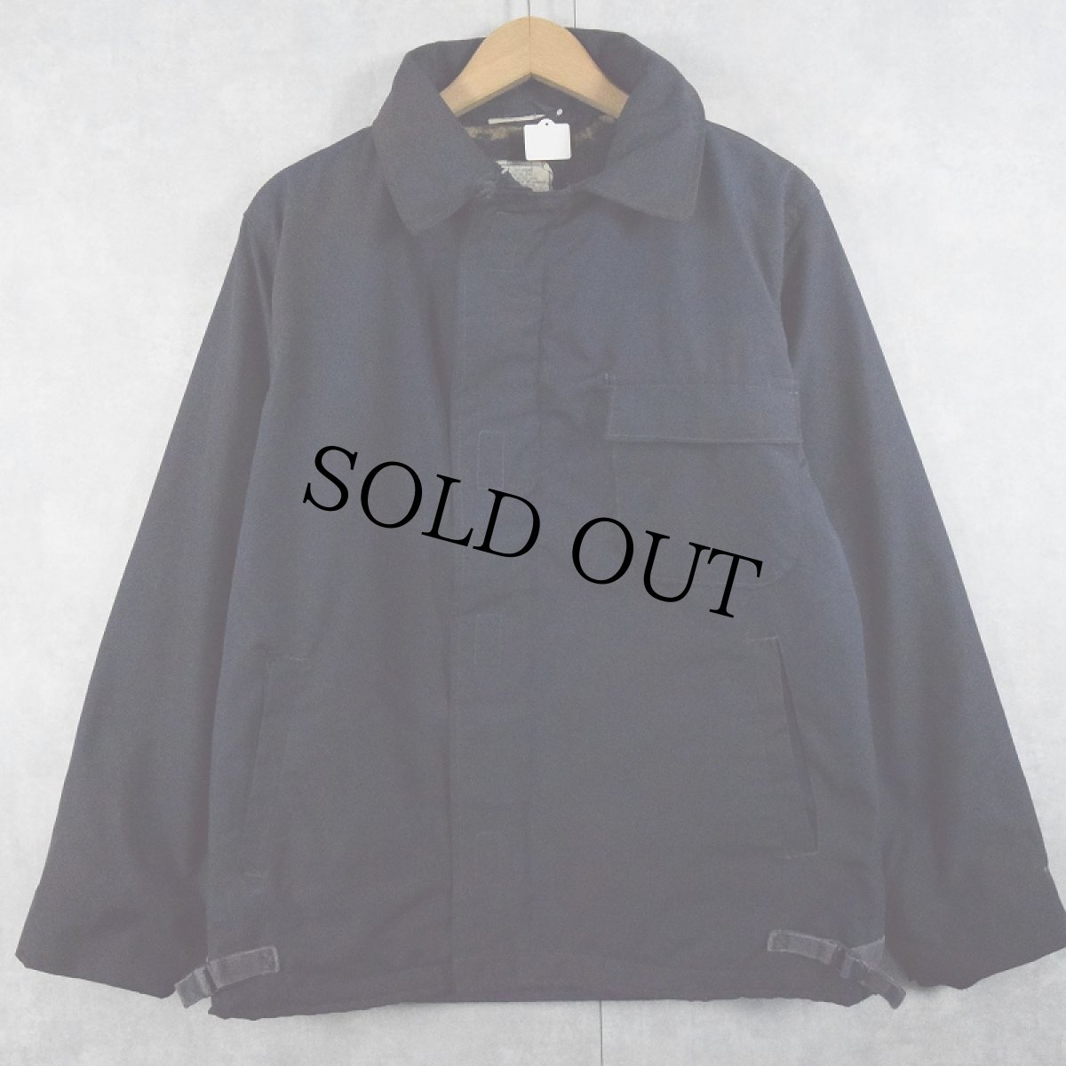 画像2: 90's U.S.NAVY "A-2 アラミド" ノーメックス デッキジャケット ステンシル入り NAVY LARGE (2)