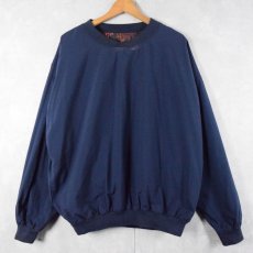 画像2: 80's roche USA製 総柄 リバーシブルナイロンプルオーバー NAVY XL (2)