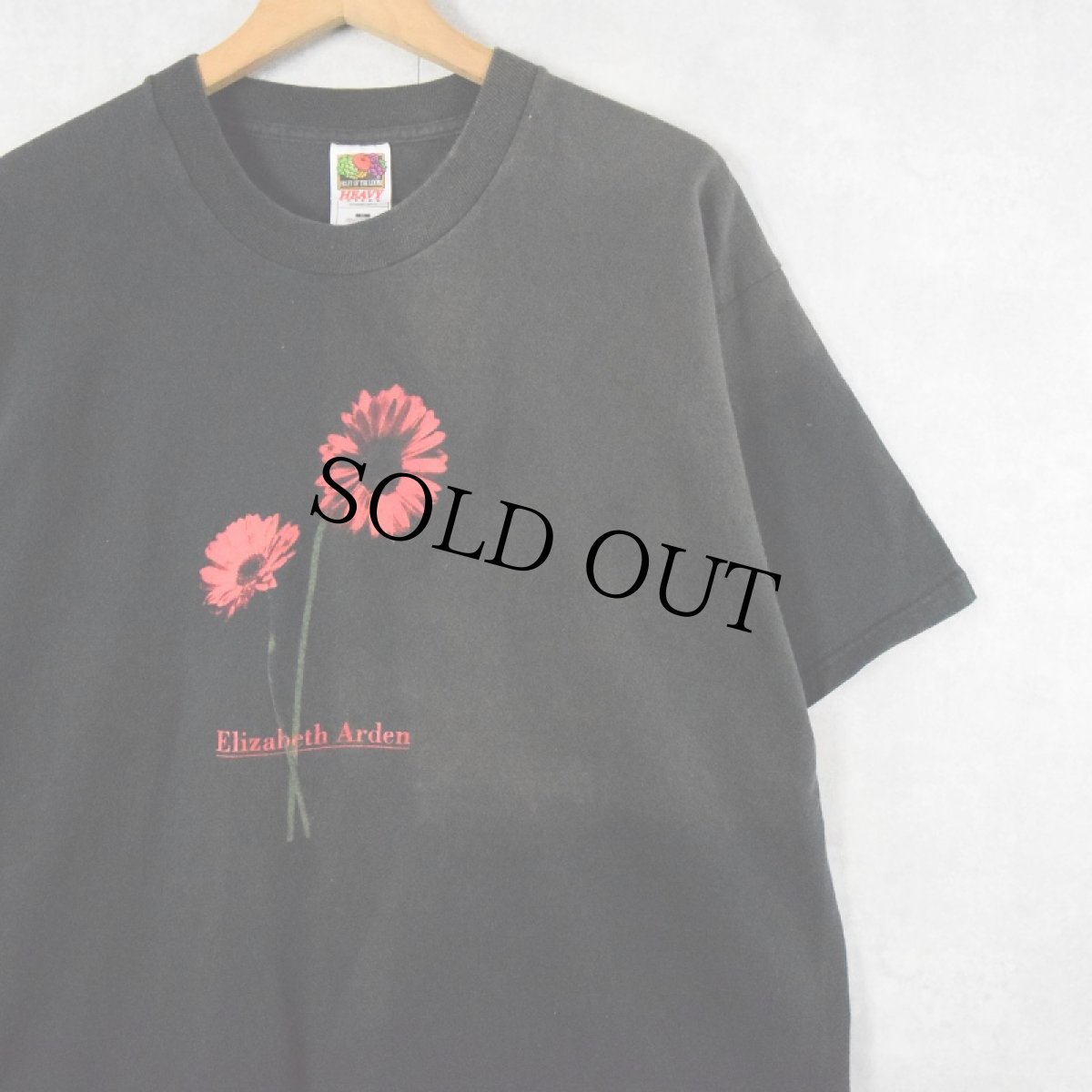 画像1: 90〜2000's Elizabeth Arden "Pick 5" 化粧品ブランドプリントTシャツ BLACK XL (1)