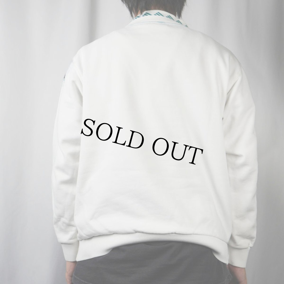 画像3: 90's adidas EQUIPMENT ロゴ刺繍 モックネックスウェット M (3)