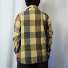 画像3: 70's Woolrich ブロックチェック柄 ウール×ナイロンシャツジャケット M (3)