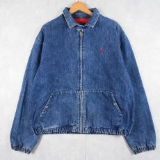 画像1: 80's POLO Ralph Lauren USA製 デニムスイングトップ L (1)