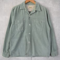 画像1: 50〜60's CAMPUS USA製 コーデュロイオープンカラーシャツ M (1)