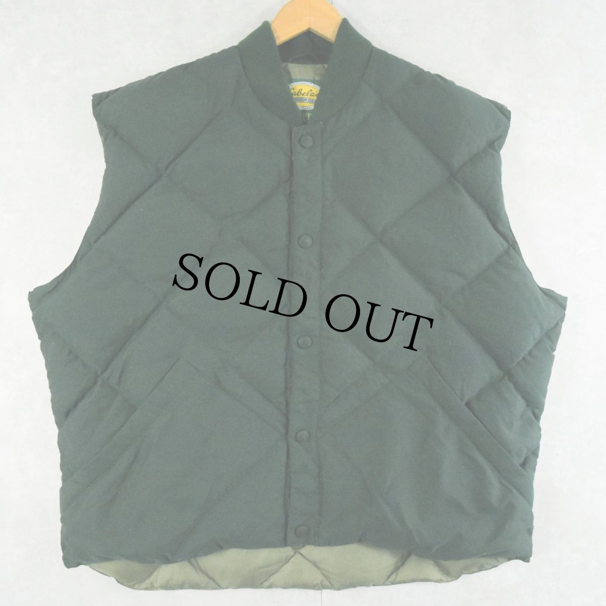 画像5: Cabela's キルティングダウンベスト GREEN XL (5)