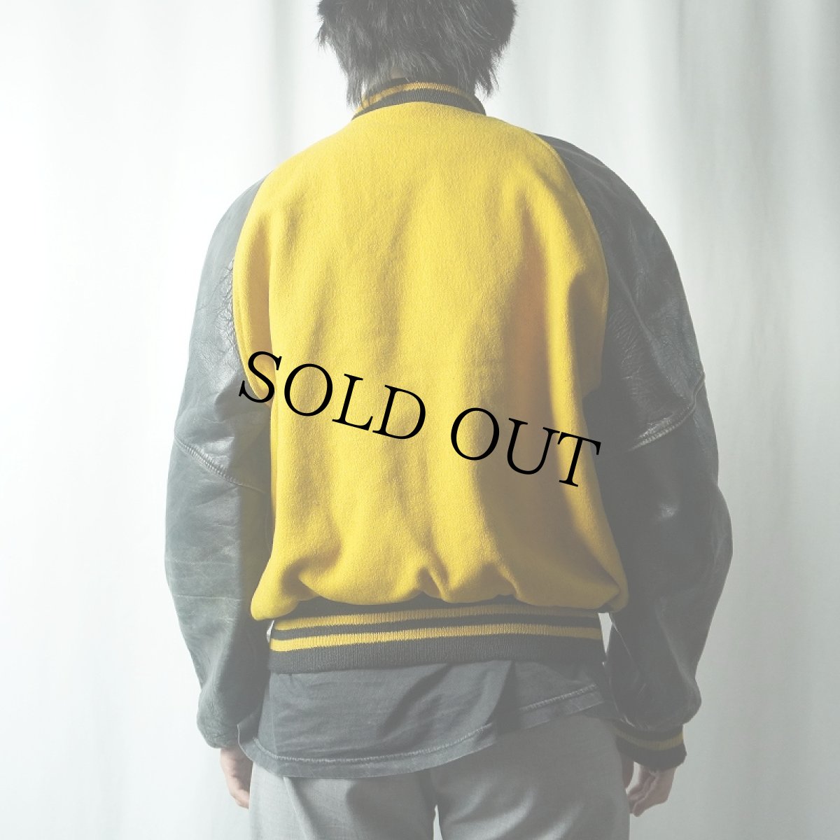 画像5: 50's パッチ付き ウール×メルトンスタジャン SIZE44 (5)